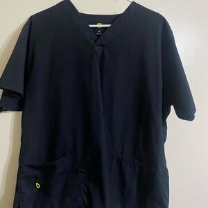 Women’s Black Short sleeve Wonder Wink Scrub Top